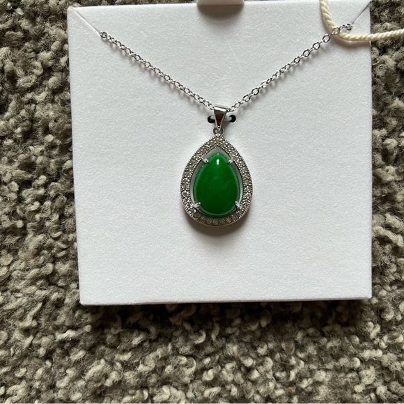 NWT jade and stone silver necklace NWT - Picture 4 of 4